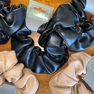 Leather Scrunchies